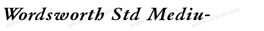 Wordsworth Std Mediu字体转换